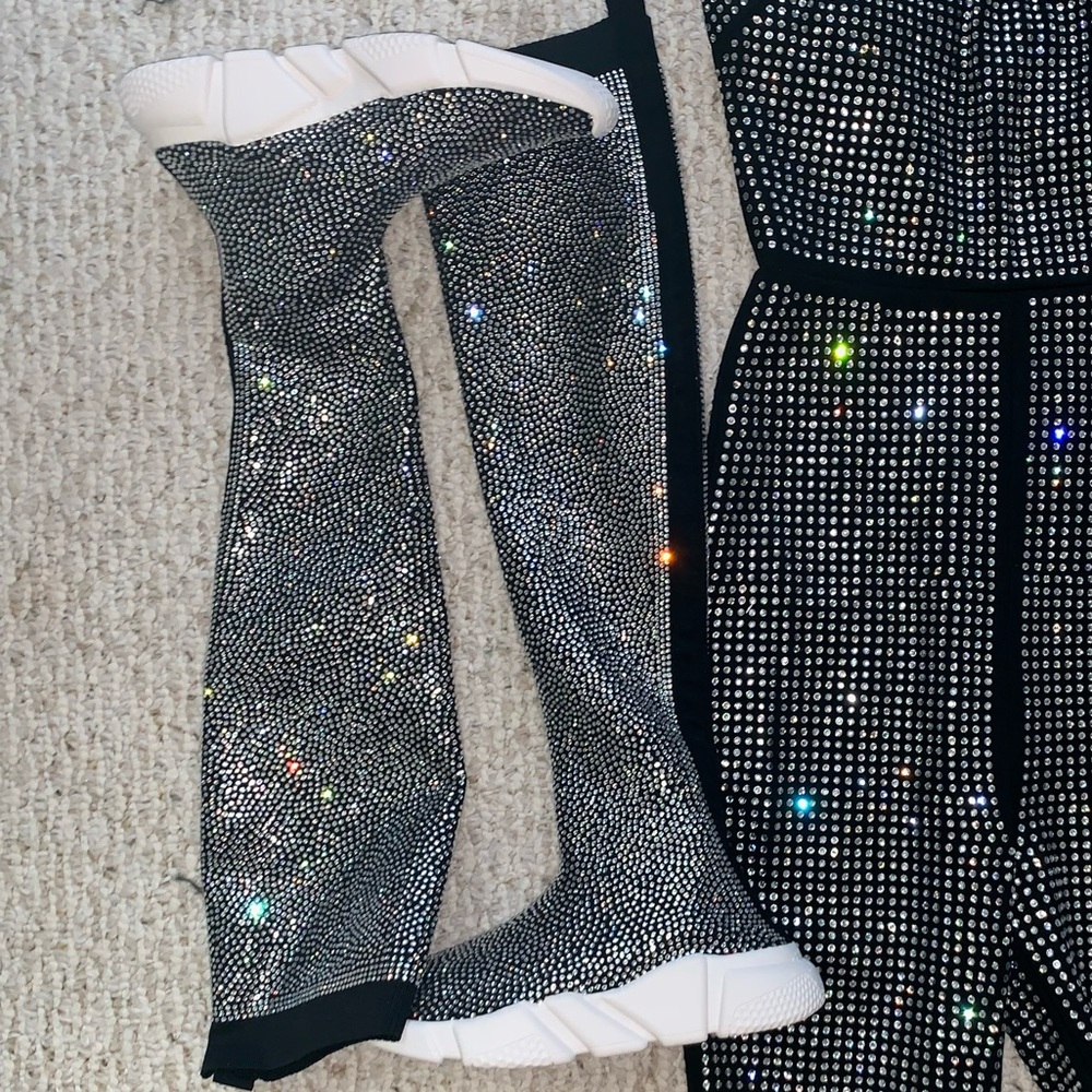 Crystal rhinestone shoe sneaker
